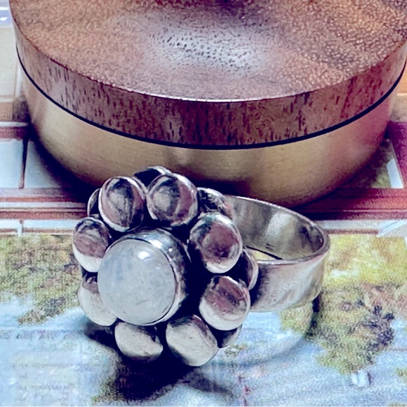 Cocktail ring 925 Sterling Silver Ring size 6 - Picture 8 of 8